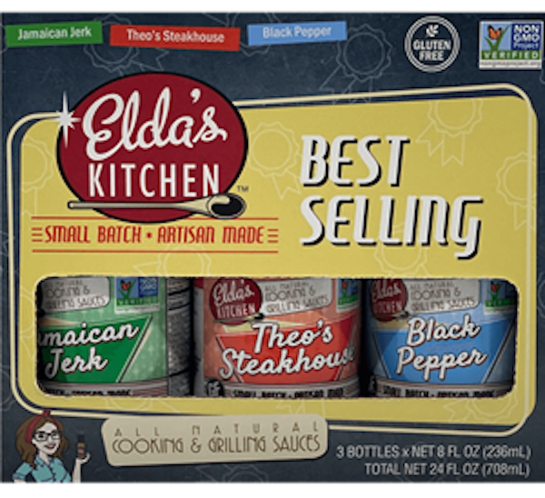 Yellow box with 3 bottles of sauce, part of my 2022 Holiday Gift Guide