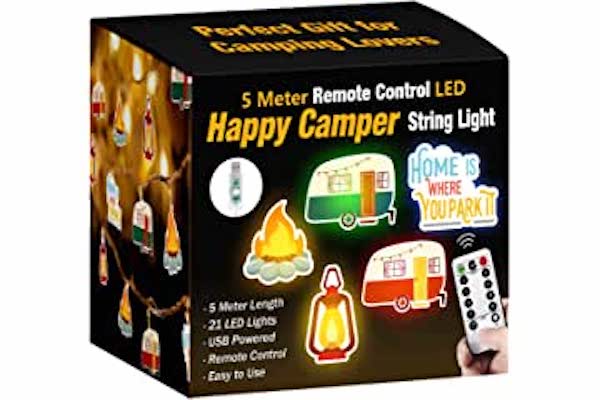 Black box with camping lights, art of my 2022 Holiday Gift Guide