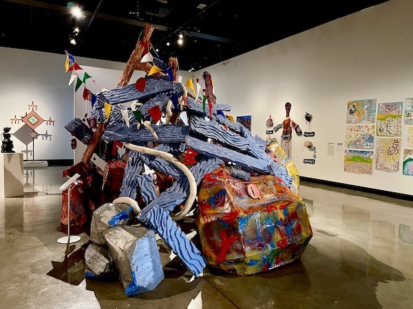 A colorful sculpture on display at the Plains Art Museum.