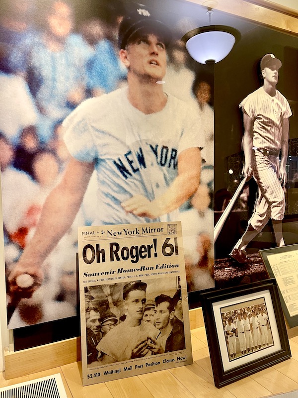 Newspaper clippings from Roger Maris breaking Babe Ruth's home run record in Fargo North Dakota