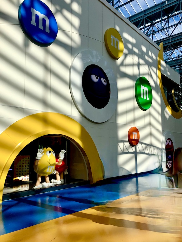 M & M Store with yellow Peanut M & M at window in Mall of America Bloomington MN