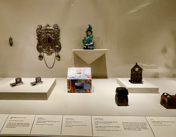 Assorted judaica items on display at the Minneapolis Institute of Art
