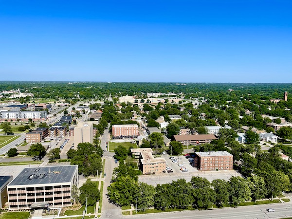 Great view of Lincoln NE from the 14th floor of the Nebraska State Capitol in Lincoln