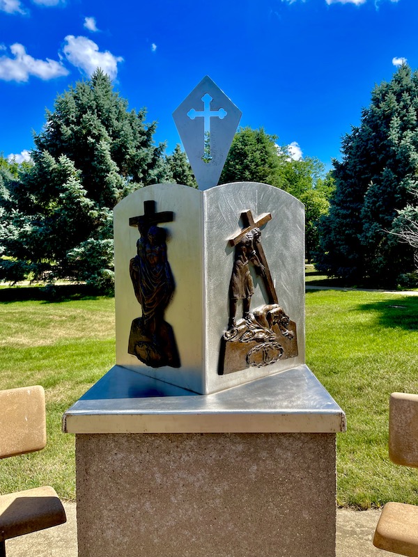 Zinc and bronze religious station at Trinity Heights Sioux City IA