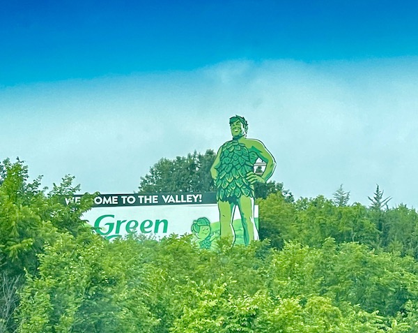 The Jolly Green Giant in Le Sueur MN on our way to Trinity Heights Sioux City IA