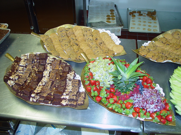 Leaf shaped trays covered with pastries and fruit, one of 8 Ways to Celebrate With Food