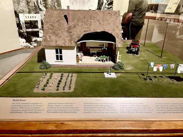 Model of a model home of the 1920s in Iowa on display at the Herbert Hoover National Historic Site Iowa