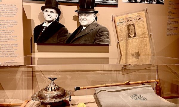Display of artifacts from Hoover's Inauguration