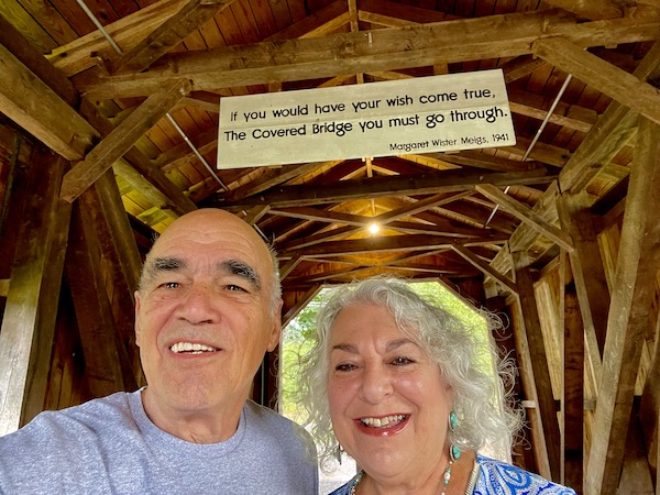 Steve and I passing through one of the Covered Bridges of Pennsylvania