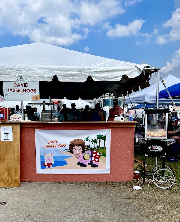 Team tent for David Hasselhogs at Hogs for the Cause.