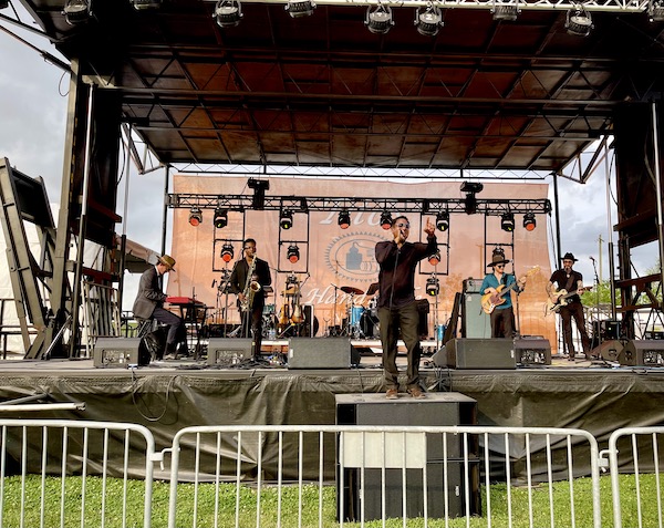 Soul band and singer performing at Hogs For The Cause