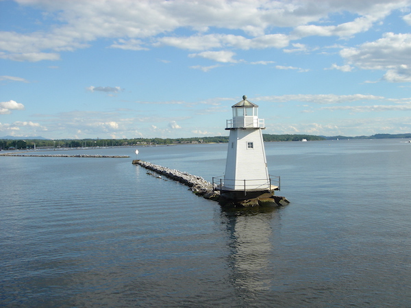 Lighthouse in the water in Vermont