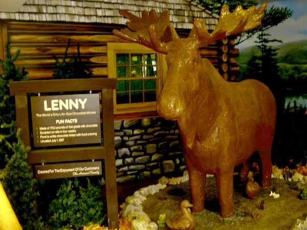 A life sized moose made of chocolate, fun Celebrating 3 Years as Full Time RVers!