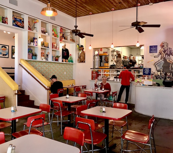 Dining room and ordering window at Molly's Rise and Shine in the big easy.