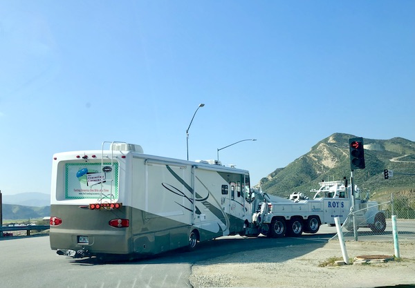 Guide to Full Time RV Living Part 1 towing is covered by road side assistance.