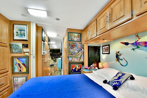 Hanging art work is a way to make your RV feel like home