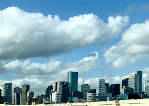 Skyline of Houston TX reminds us of our time there.
