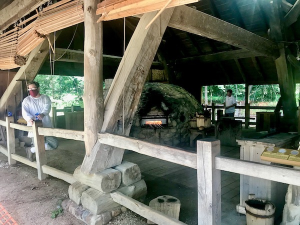 In old Jamestown, a re-enactment of glass blowing was part of my 3 Years RVing Year 1 Recap