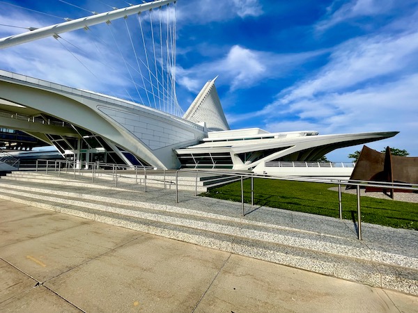 White bridge and building that looks like a ship, but is an art museum. Part of my 3 Years RVing Year 3 Recap