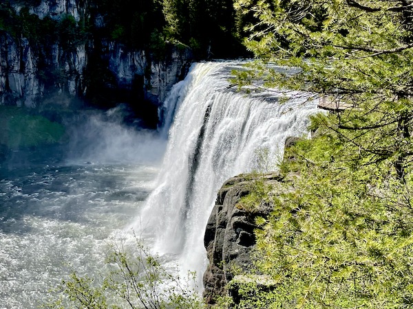 Beautiful waterfall, rocks and trees. 3 Years RVing Year 3 Recap