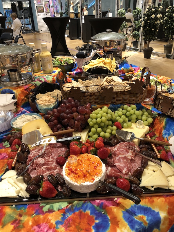 Huge buffet of food for a big party.