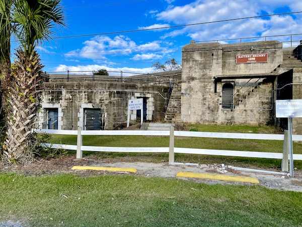 An old fort on Tybee Island Georgia now used as a severe weather safe haven.