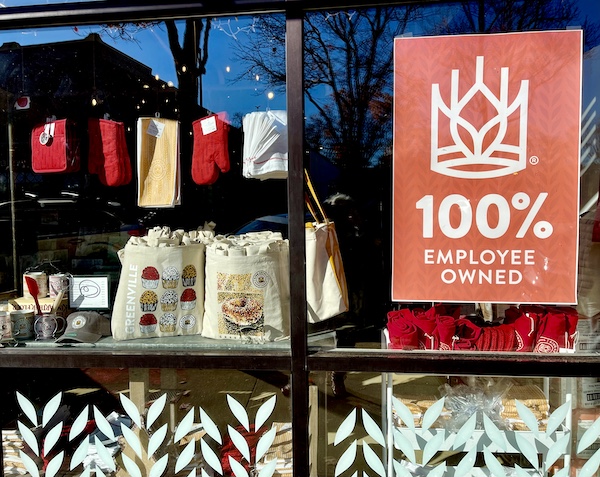 Storefront of a pop-u[ store for King Arthur Baking