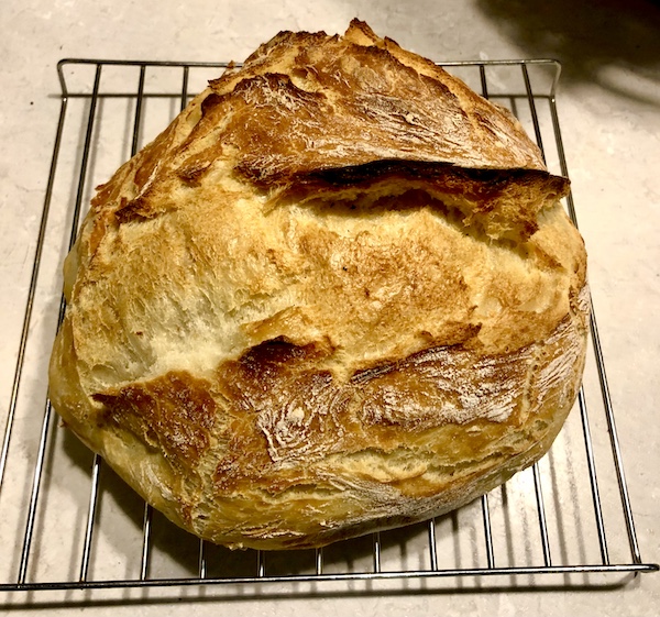 During our 2 Weeks in Northwestern South Carolina we had this round loaf of freshly baked bread cooling on a wire rack.