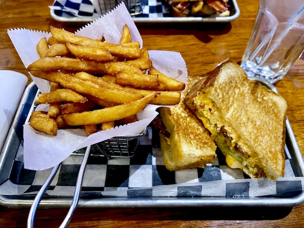 Holiday Season in Helen Georgia meant dinner at the Lodge and my grilled cheese sandwich with fries