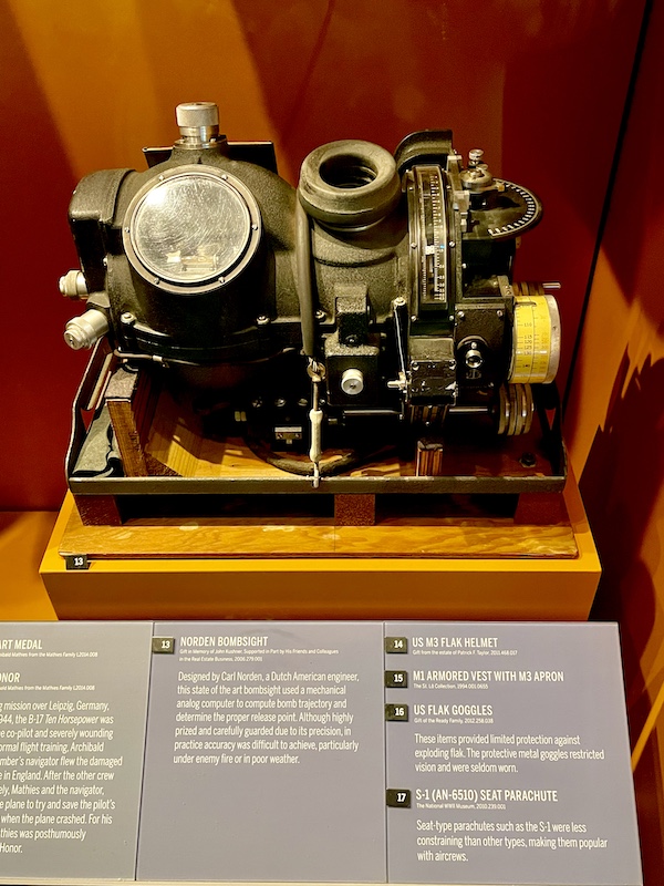 Bombsight from WW2 on display
