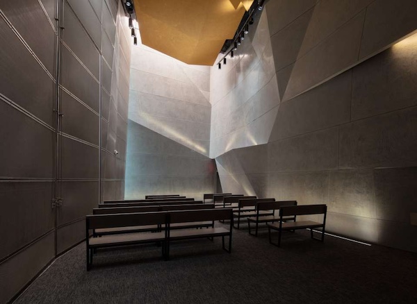 The serene interfaith chapel at the Liberation Pavilion at National WW2 Museum