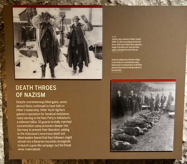 Photos depicting the death throes of Nazism at the Liberation Pavilion at National WW2 Museum