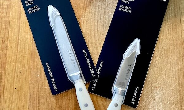 My New Henckels Paring and Utility Knives in their packages front view