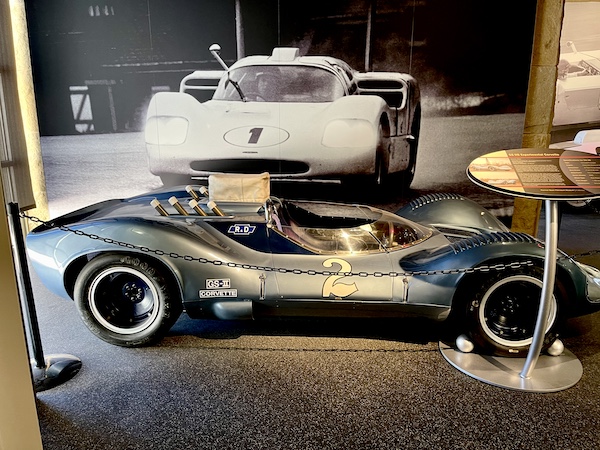 In the foreground is a dark gray GS 11B experimental Corvette at the Chaparral Gallery Petroleum Museum