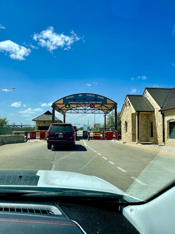 Entry gate to Dyess Air Force Base Abilene TX