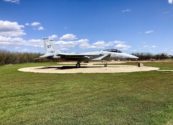 F-15 fighter jet on display at Dyess Air Force Base Abilene TX