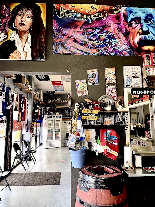 Paintings and other decor at Get Around Brown BBQ Midland TX