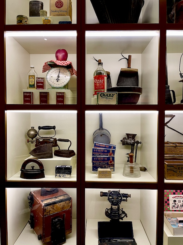Cooking tools and irons on display at the Petroleum Museum Midland Texas