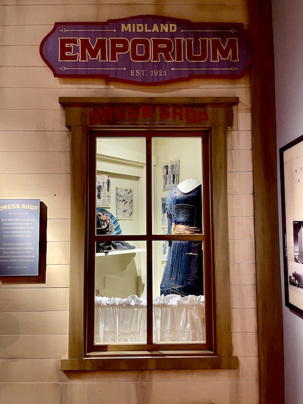 Replica of a dress emporium at the Petroleum Museum Midland Texas