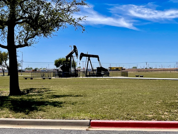 1950s drilling pumps on display at the Petroleum Museum Midland Texas