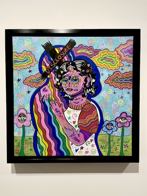 Colorful art of a girl and her mom on display at The Grace Museum Abilene TX