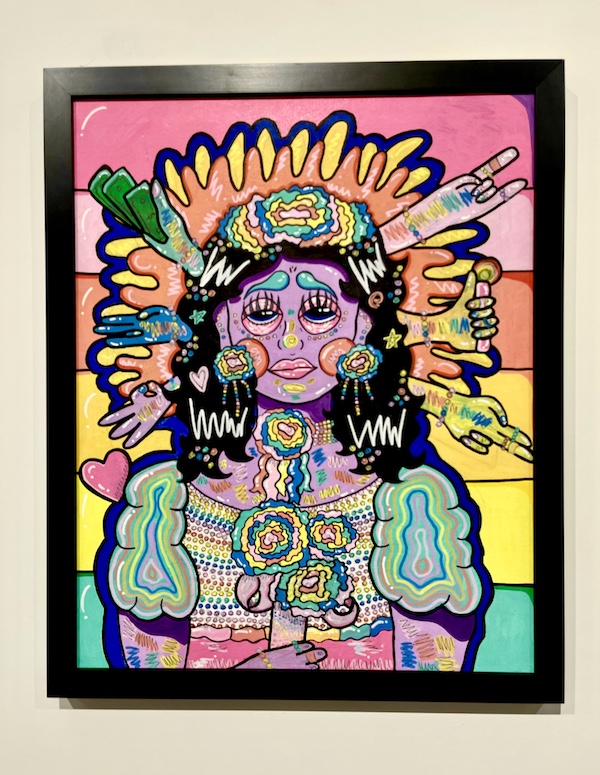 Colorful art of a woman on display at The Grace Museum Abilene TX