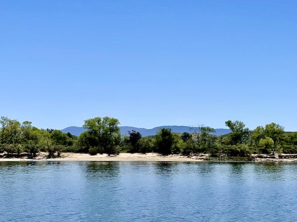 Lake Skinner Temecula CA beach and lagoon.