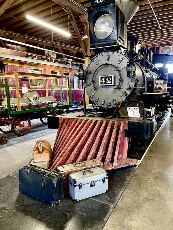 Antique train engine 42 at the Durango and Silverton Narrow Gauge Railroad Museum