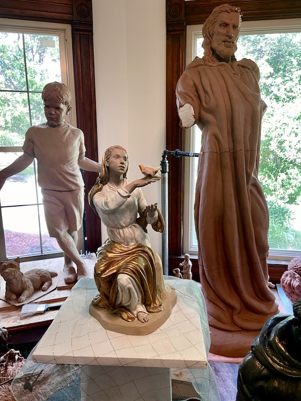 Trio of sculptures on display at Sondra Jonson's studio