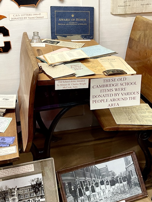Nebraska's Cambridge Museum displays a good bit of memorabilia from Cambridge HS.