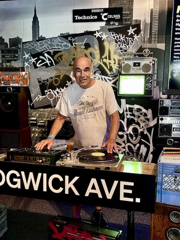 Steve playing DJ at the Rock and Roll Hall of Fame
