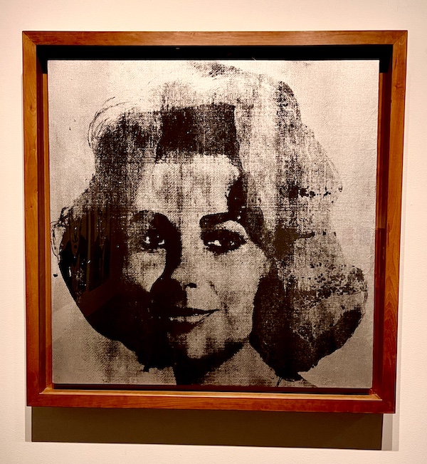 Portrait of Elizabeth Taylor in Black and silver by Andy Warhol