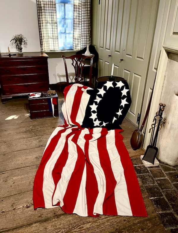 Closer look at the very first Stars and Stripes.