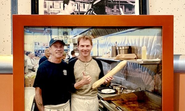 Photo of Bobby Flay at White House Sub Shop at the Jersey Shore.